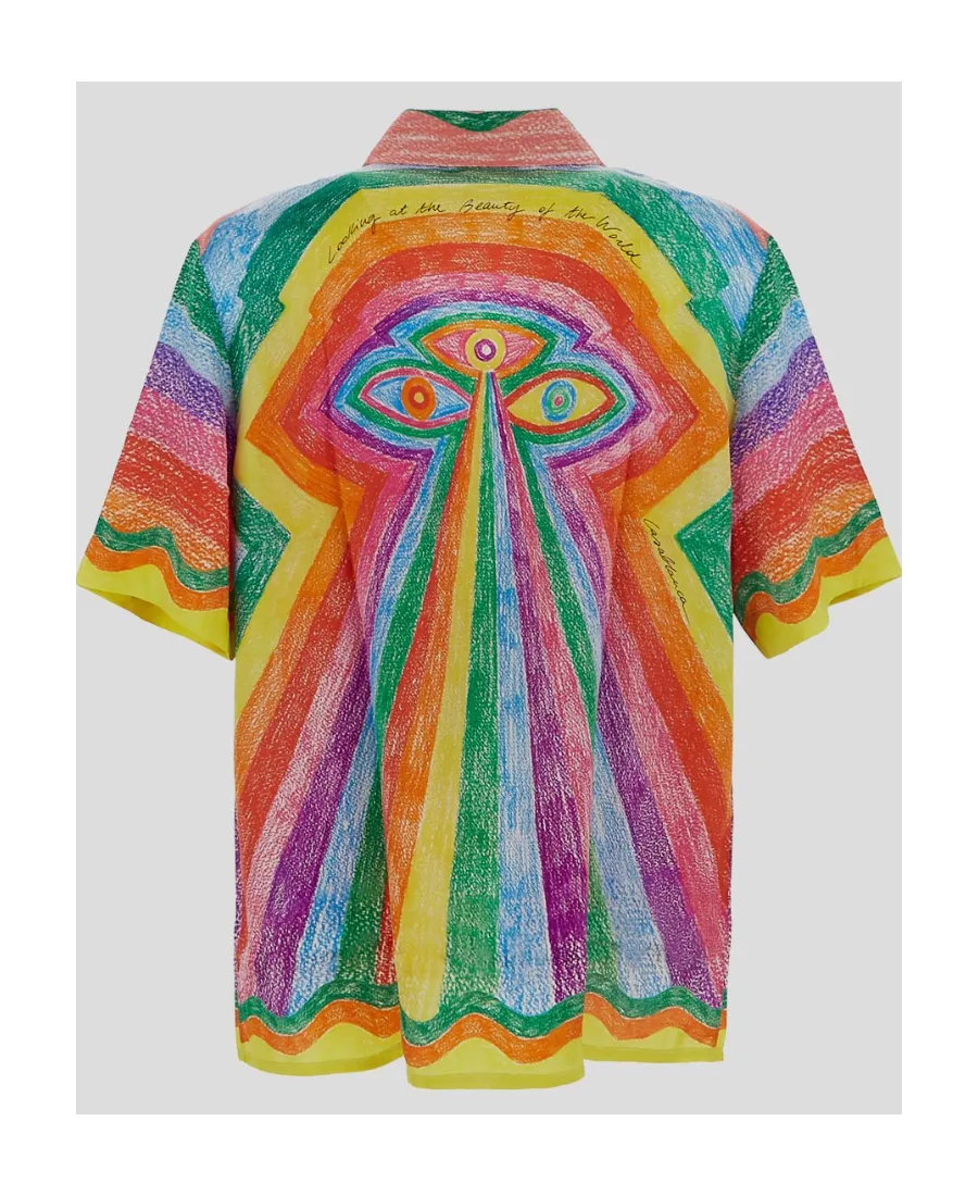 Mind Vibrations Artwork Silk Shirt