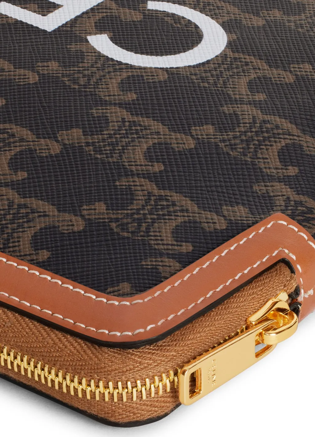 Small Pouch With Strap In Triomphe Canvas And Lambskin