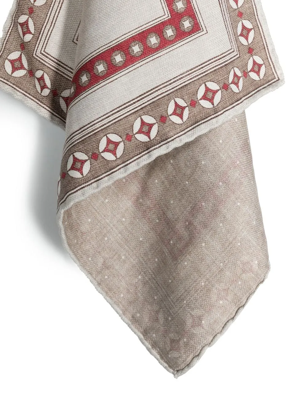 Geometric Stripe-Print Silk Pochette