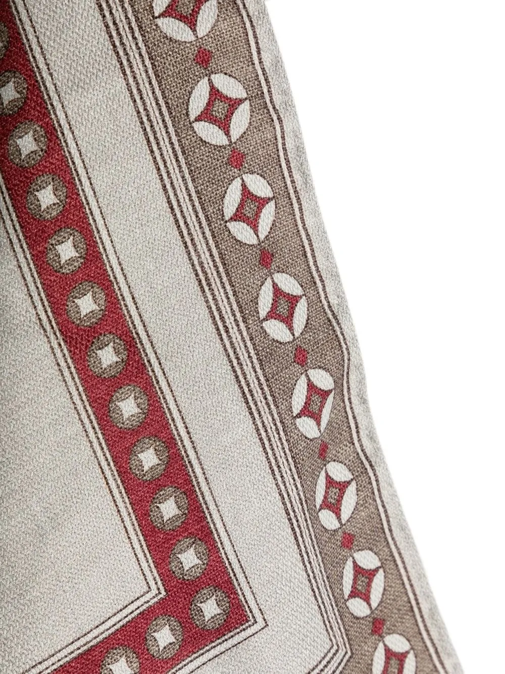 Geometric Stripe-Print Silk Pochette