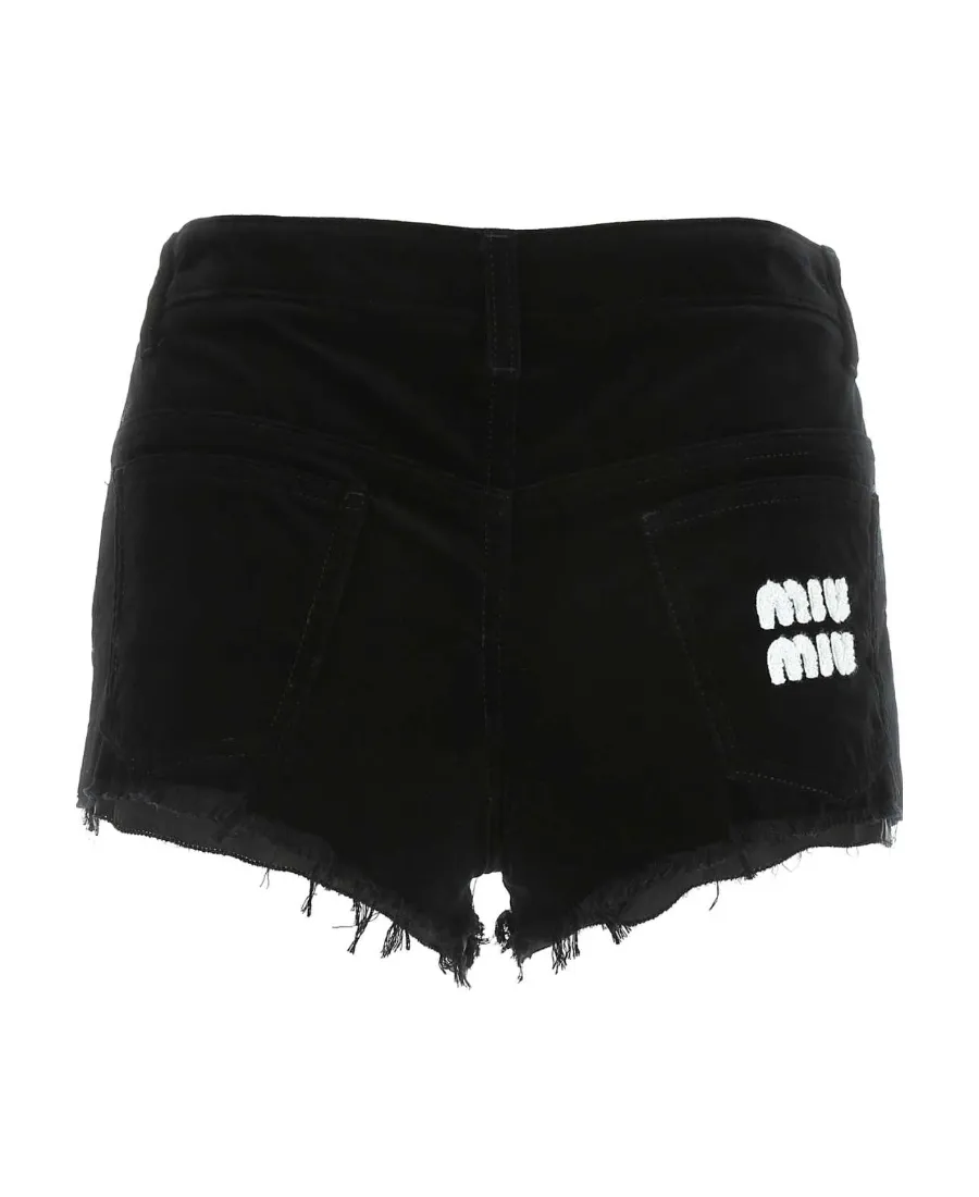 Washed Velvet Shorts