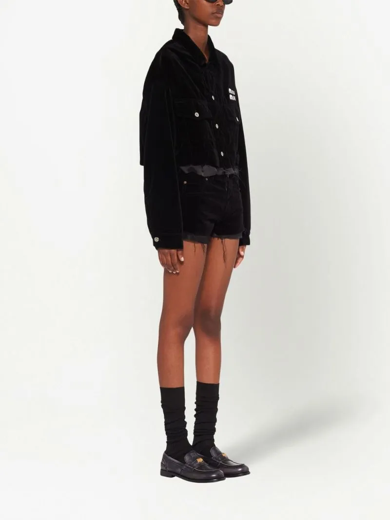 Washed Velvet Shorts