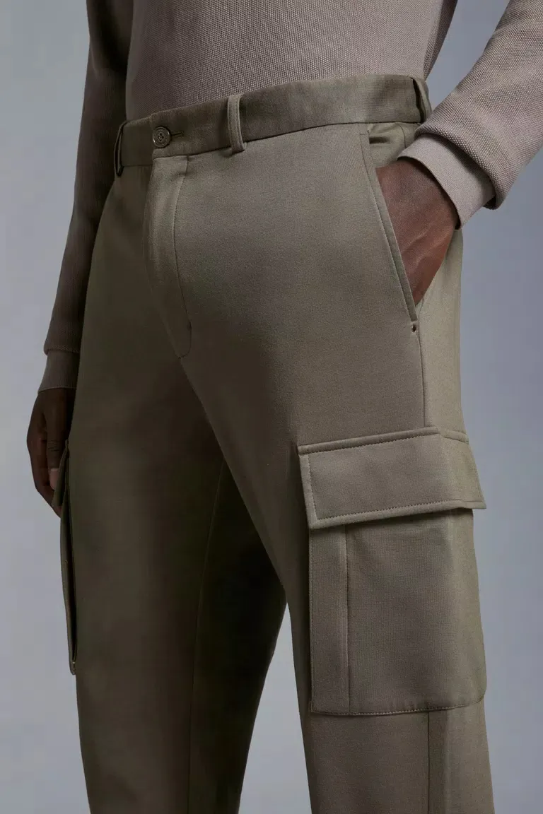 Moncler Logo Embroidered Cargo Trousers