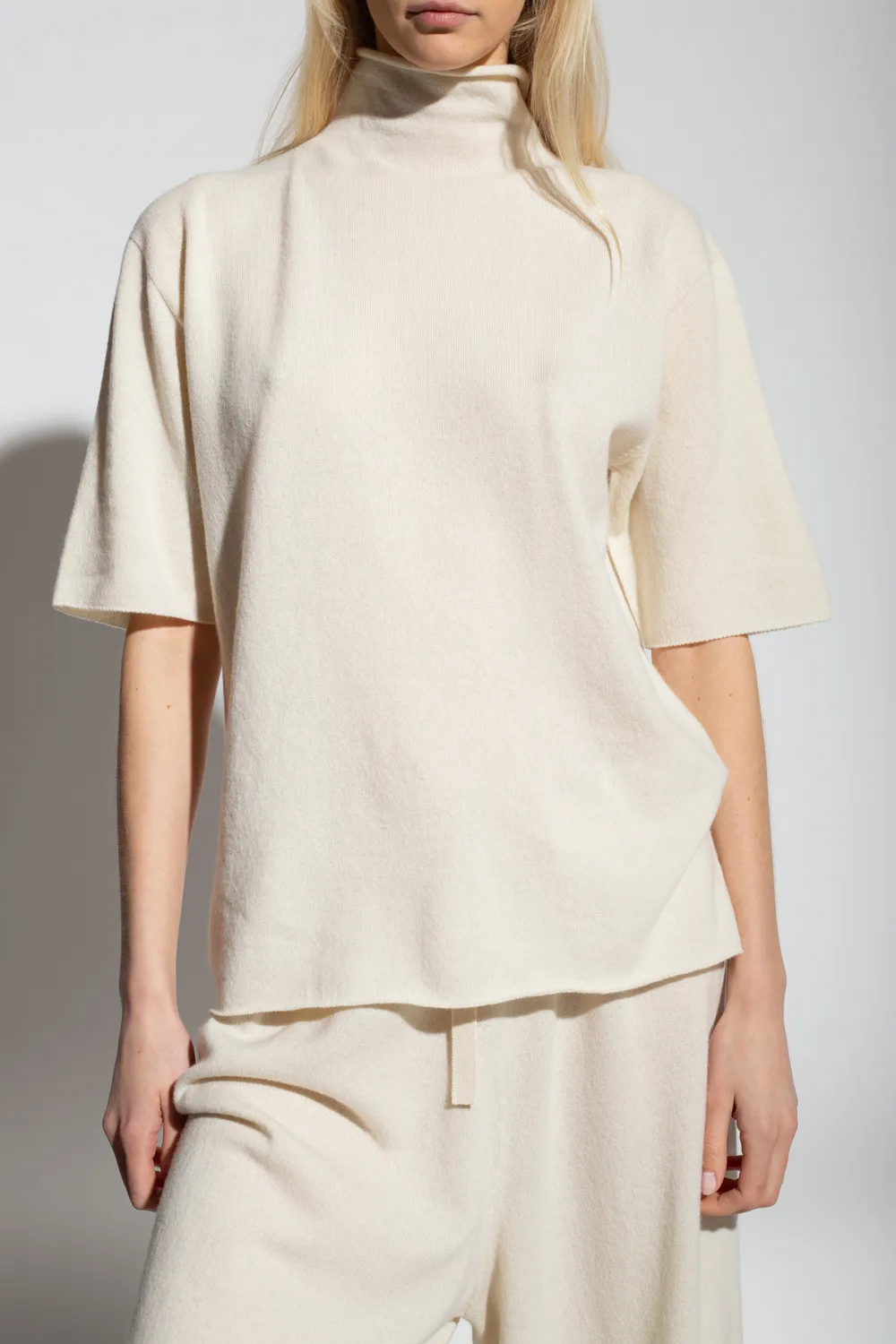 Jil Sander Roll-Neck Short Sleeved Knit Top