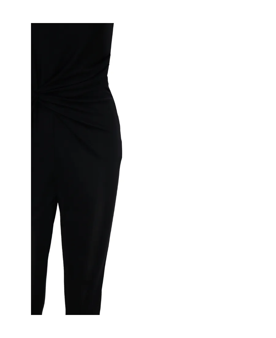 Saint Laurent One-Shoulder Ruched Jumpsuit