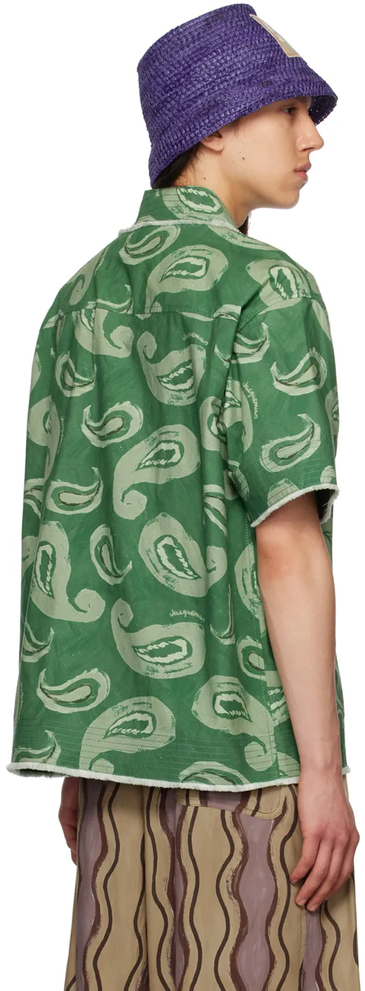 Artichaut Paisley-Print Frayed-Edge Shirt