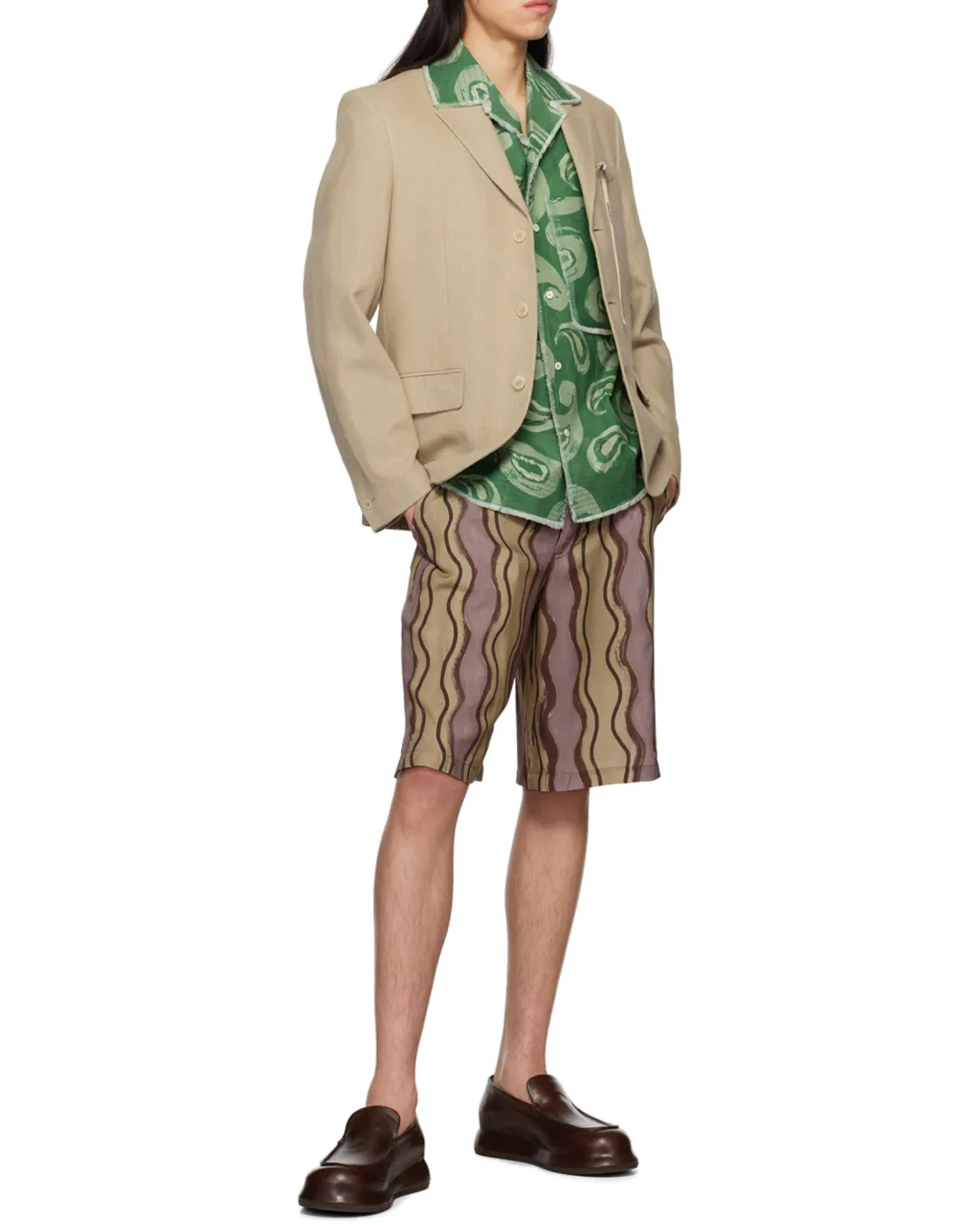 Artichaut Paisley-Print Frayed-Edge Shirt