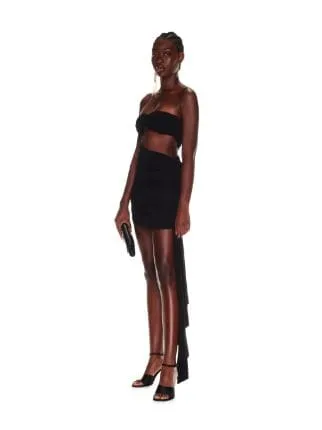 Off-White Vi-Crepe Cut-Out Strapless Mini Dress