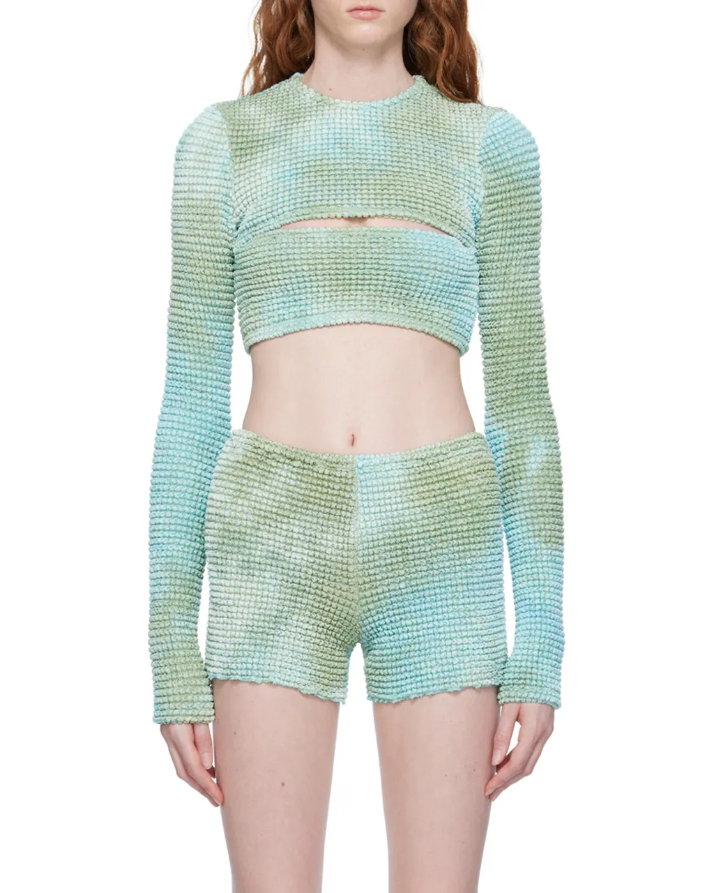 Off-White Double Cut-Out Long-Sleeved Top
