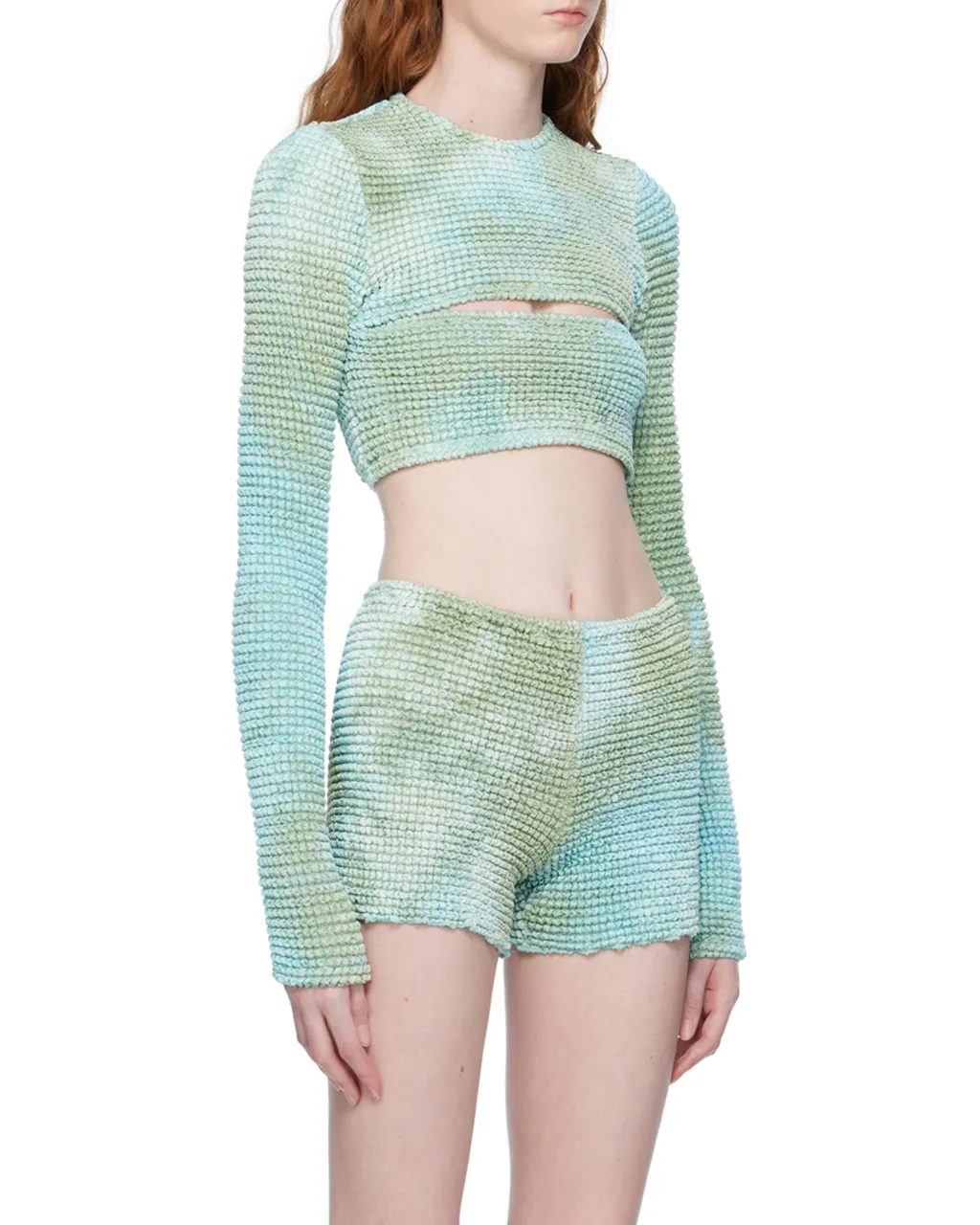 Off-White Double Cut-Out Long-Sleeved Top