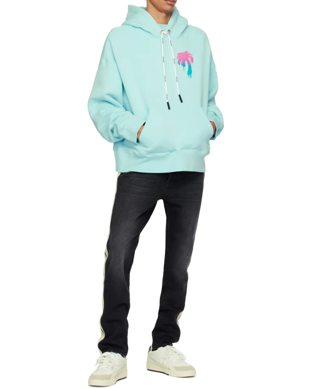 Palm Angels Palm Tree Printed Hoodie