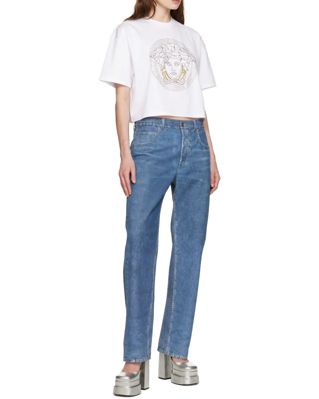Medusa-Print Cotton T-Shirt