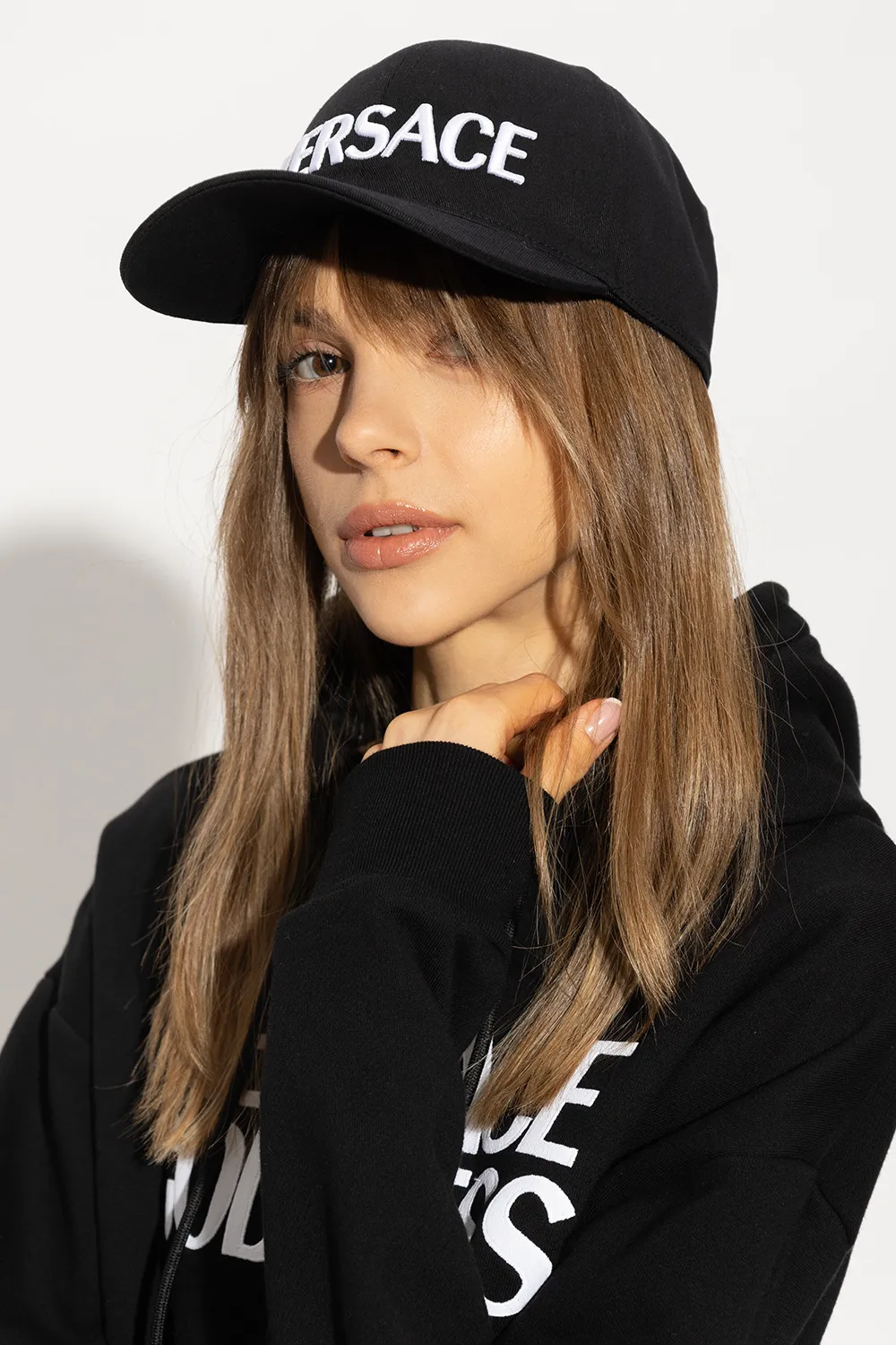 Versace Logo Embroidered Baseball Cap