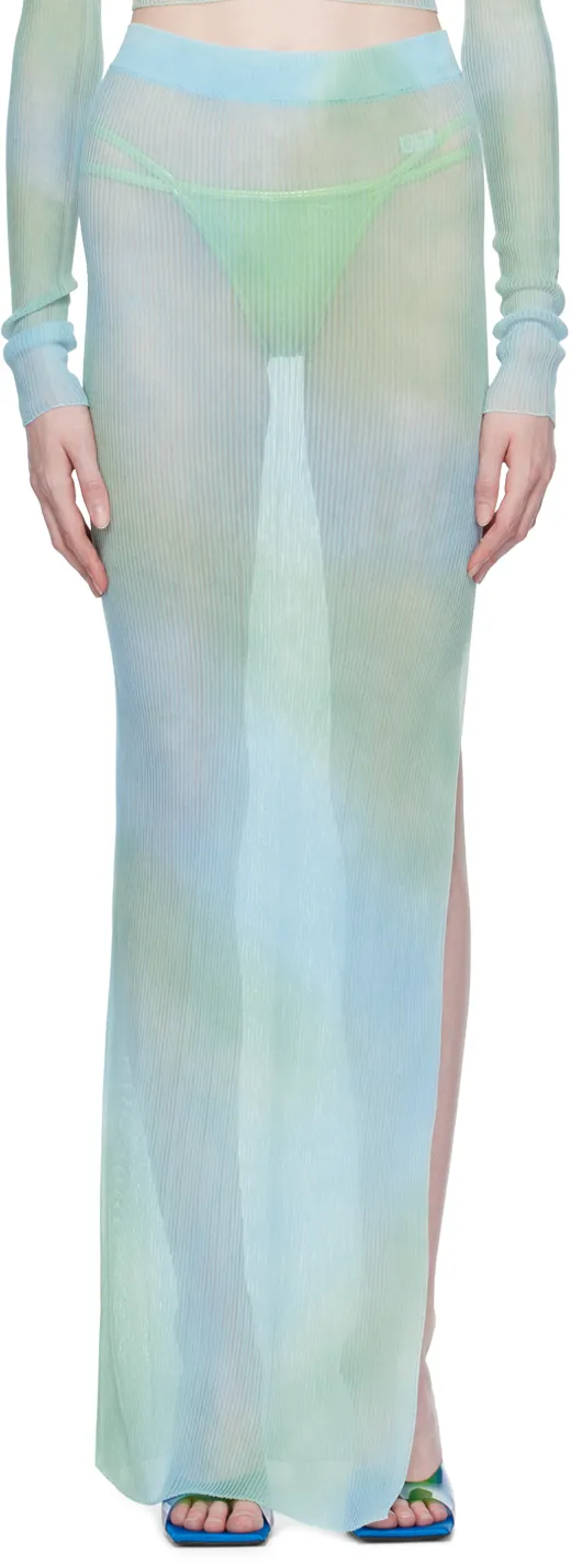 Tie-Dye Sheer Maxi Skirt
