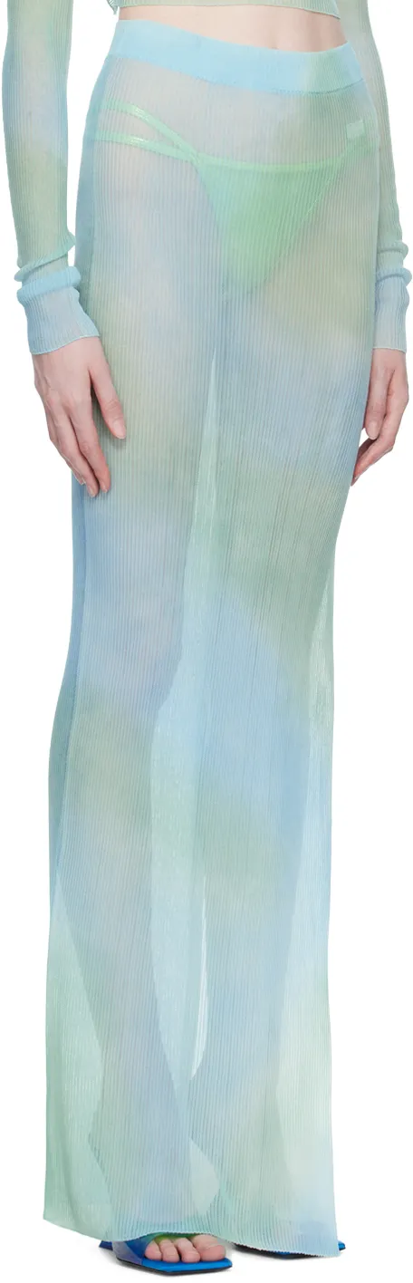 Tie-Dye Sheer Maxi Skirt