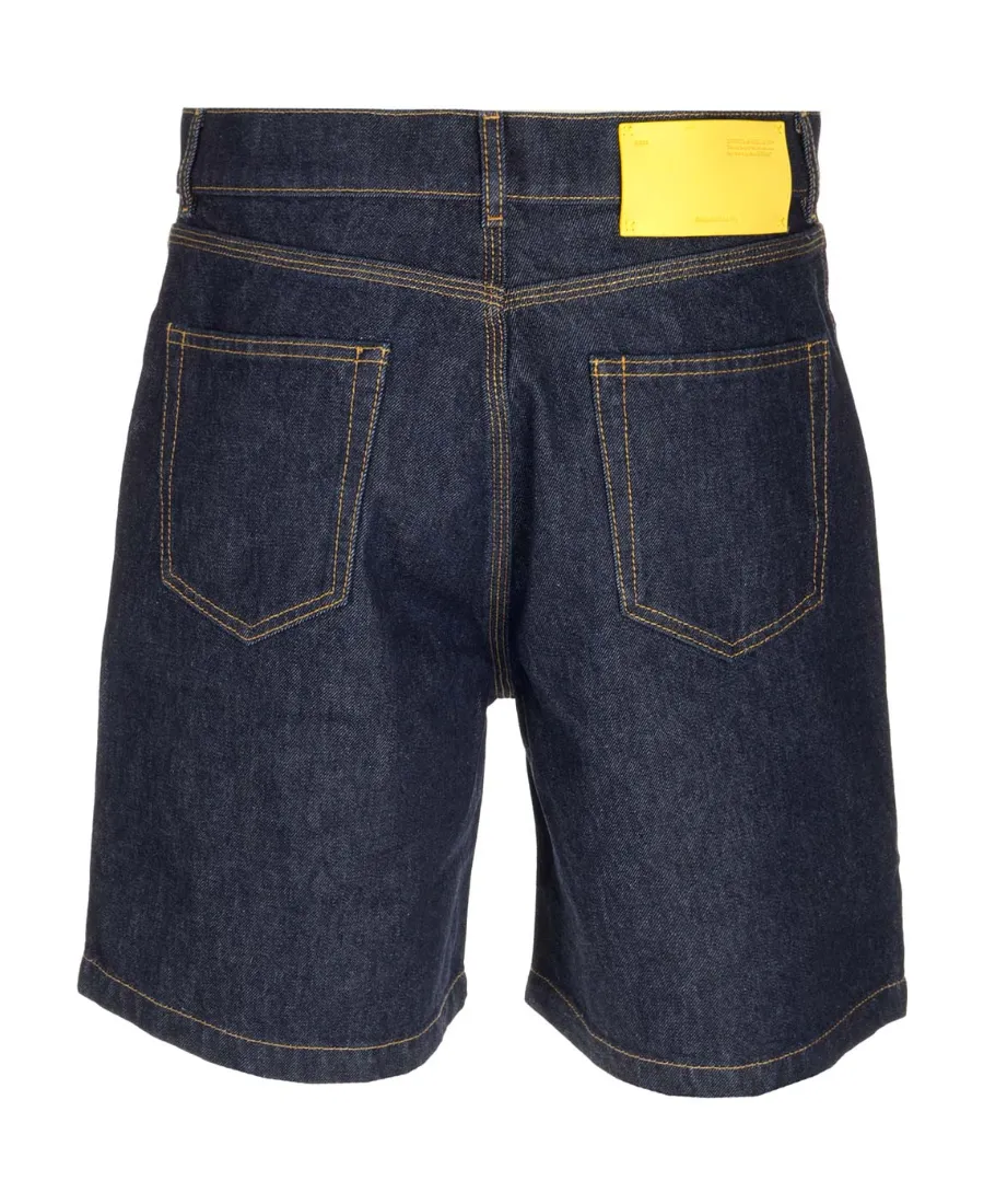 Off-White Logo Embroidered Utility Denim Shorts