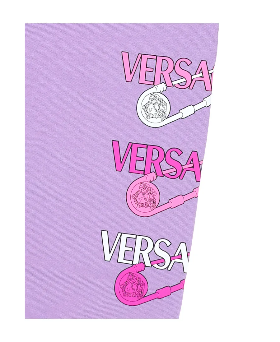 Versace Kids Logo Pin Printed Sweatpants