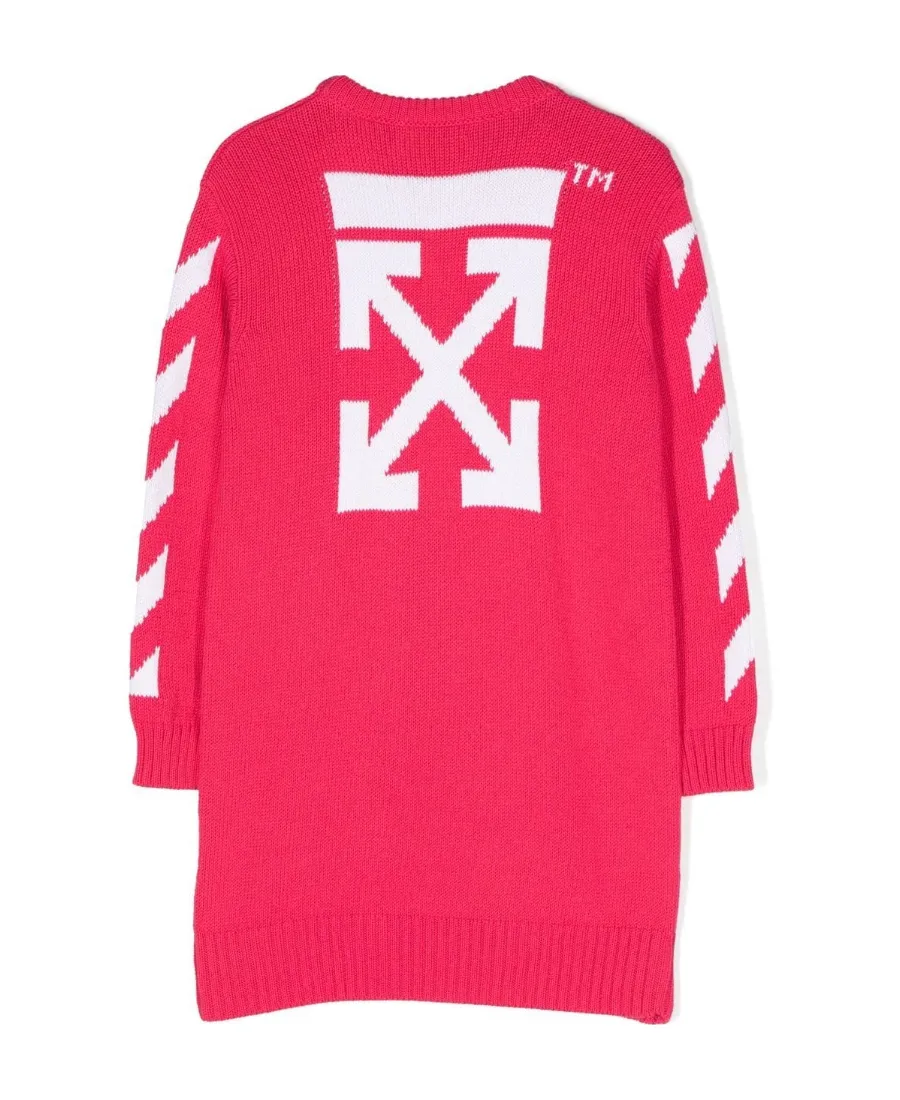 Arrows-Print Long-Sleeved T-Shirt Dress