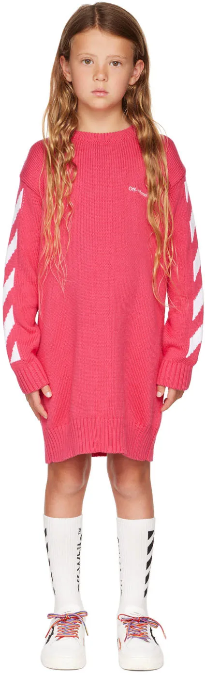 Arrows-Print Long-Sleeved T-Shirt Dress