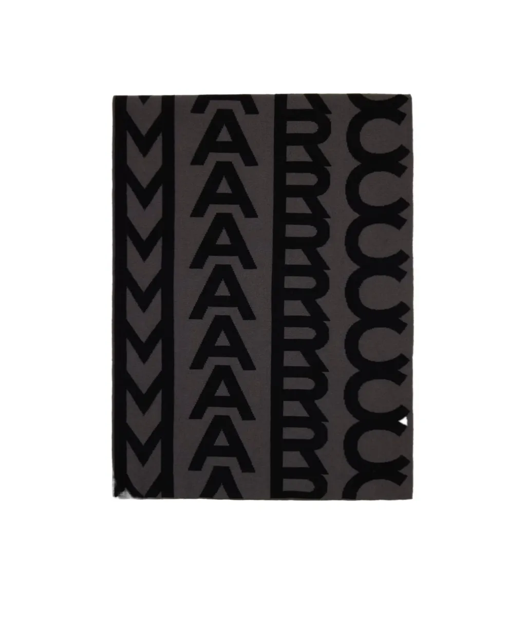 Marc Jacobs Monogram Patterned Knitted Scarf