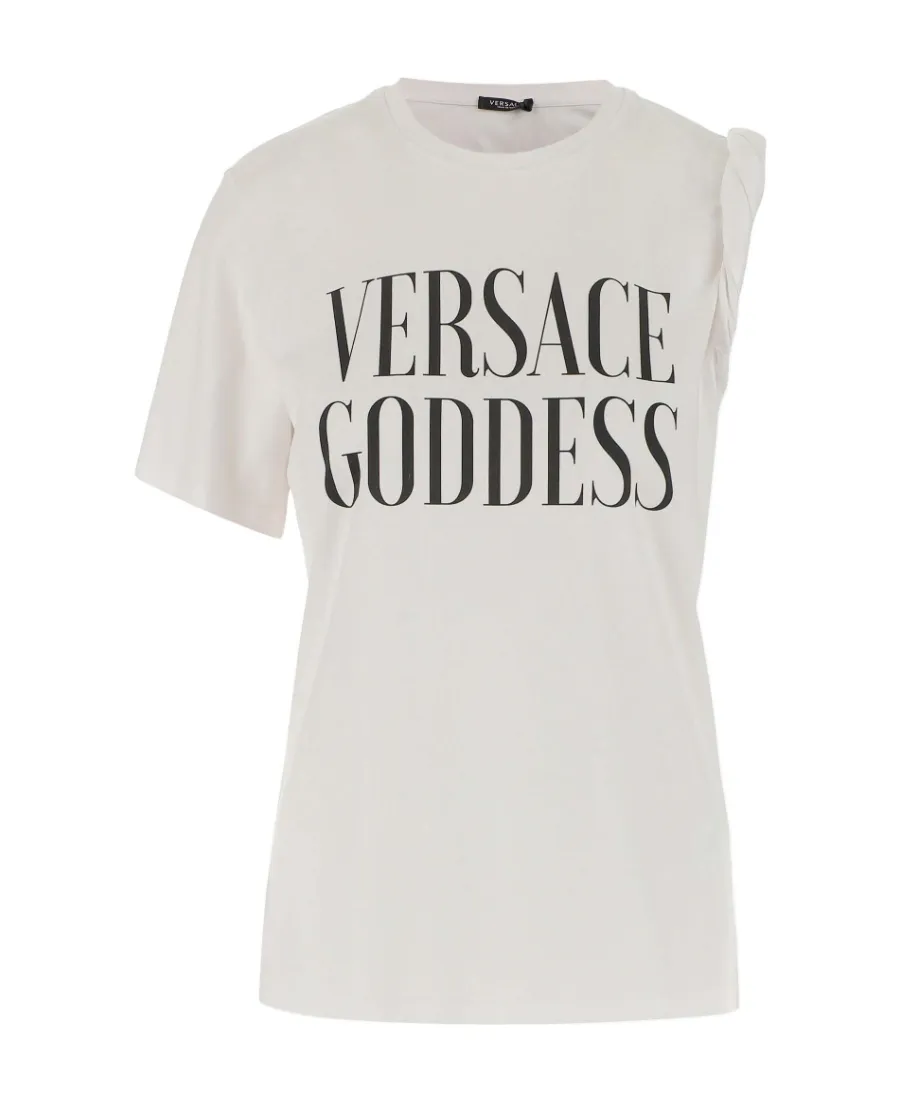 Versace Logo Printed Crewneck T-Shirt