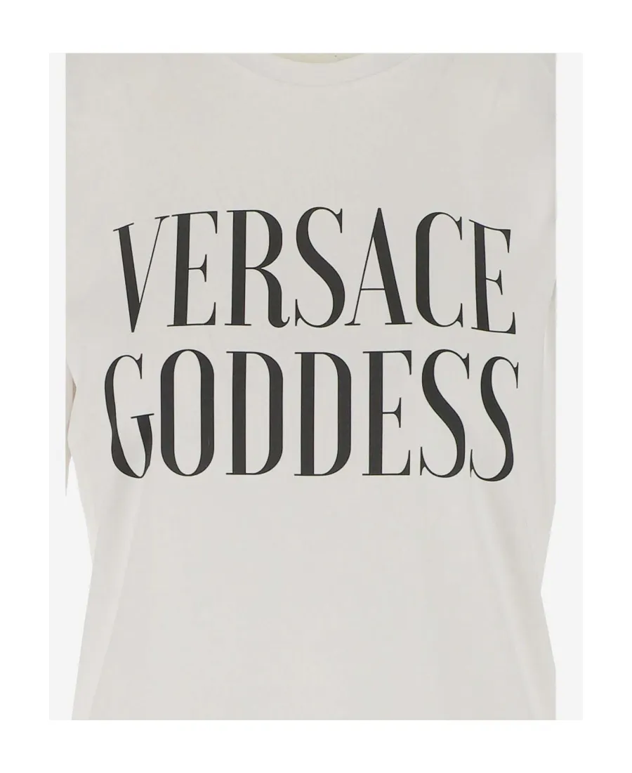 Versace Logo Printed Crewneck T-Shirt