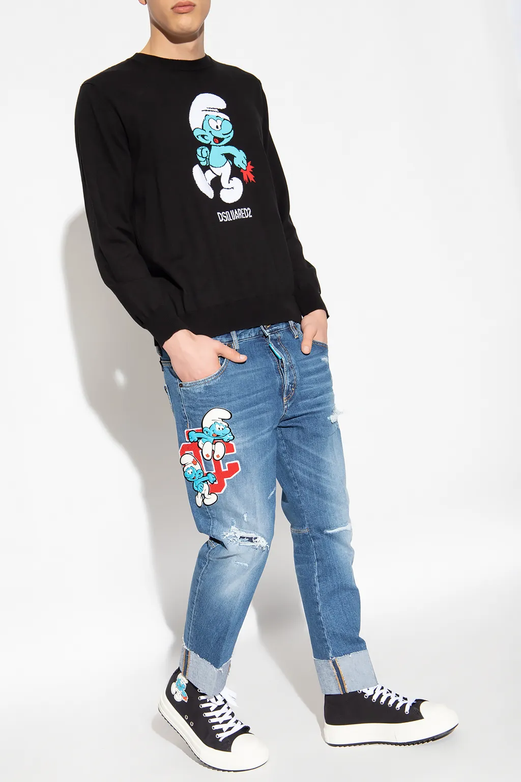 Smurf Knitted Jumper