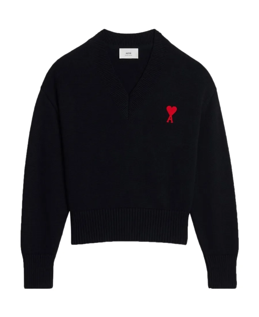 Logo V-Neck Knitted Sweater