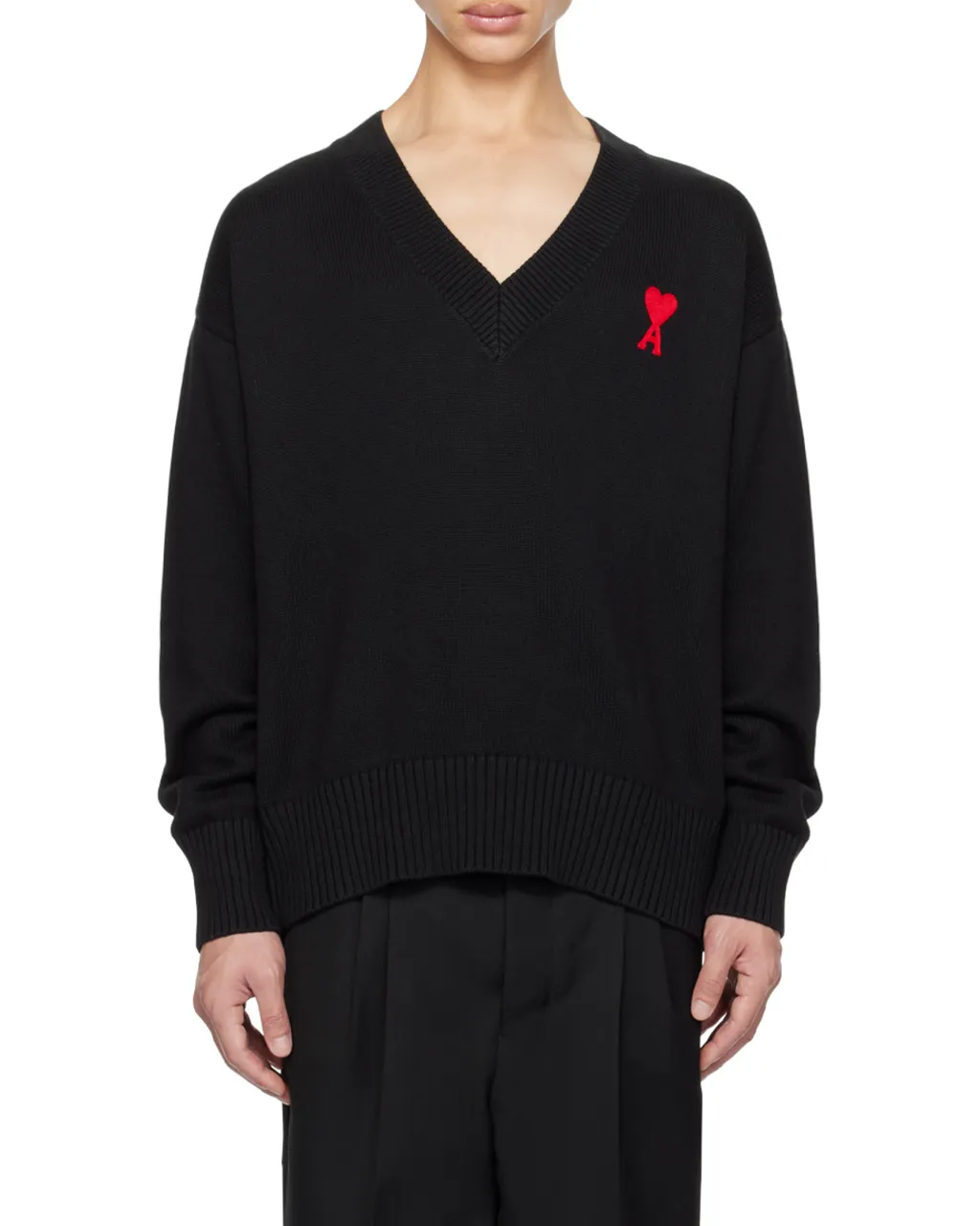 Logo V-Neck Knitted Sweater