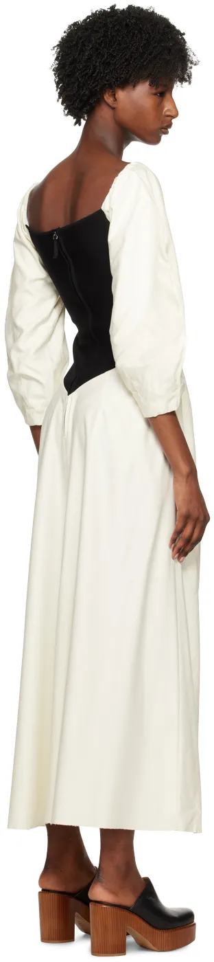 Long-Sleeved Contrasting Dress