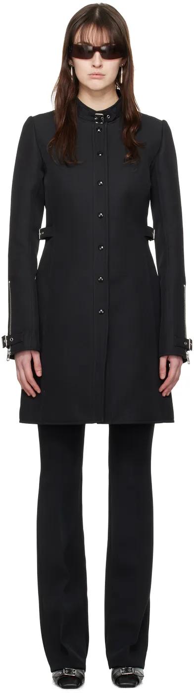 Buckle-Strap Twill Coat
