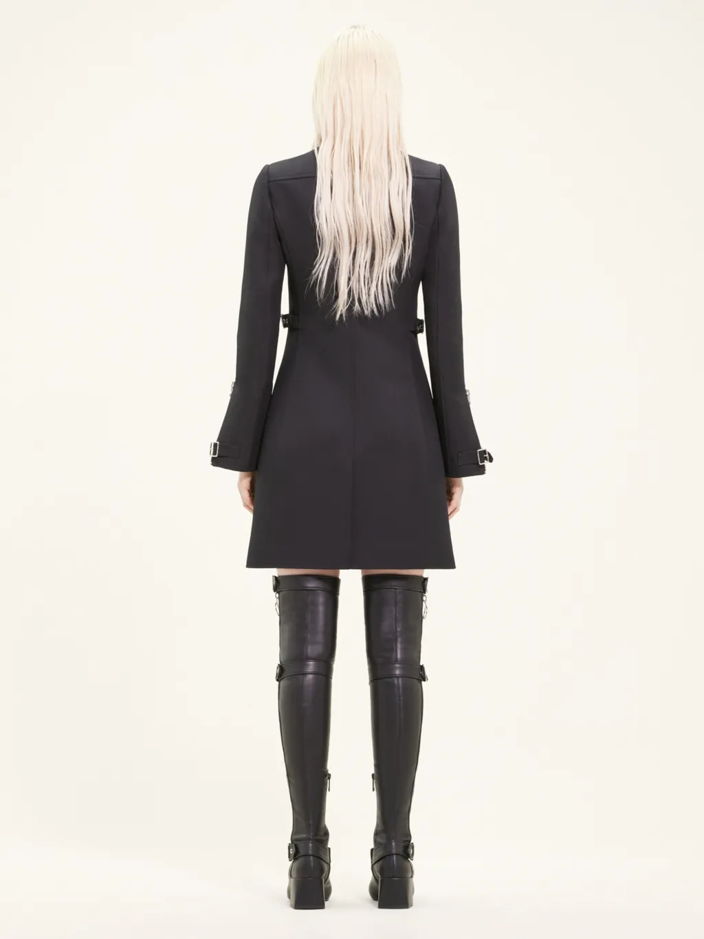 Buckle-Strap Twill Coat