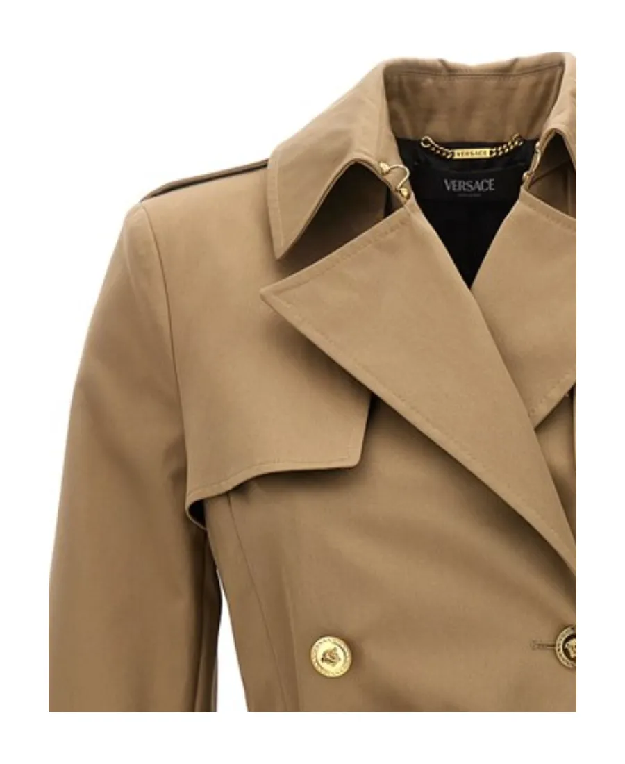 Versace Medusa Double-Breasted Trench Coat