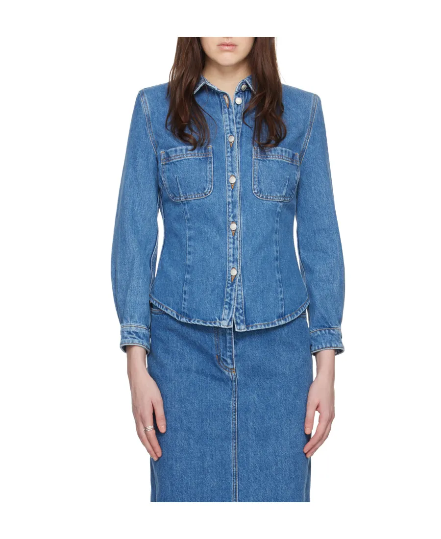 Long-Sleeved Denim Shirt
