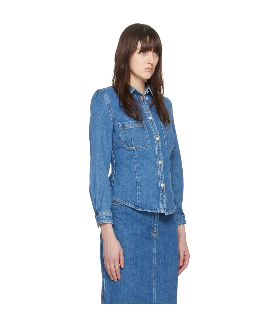 Long-Sleeved Denim Shirt