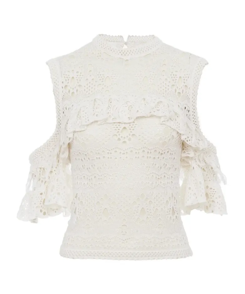 Chloé Sleeveless Crochet Knit Top
