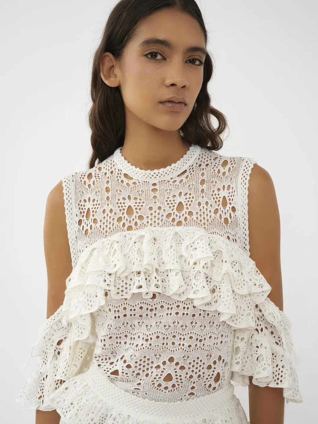 Chloé Sleeveless Crochet Knit Top