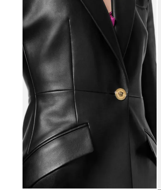Versace Medusa Leather Blazer