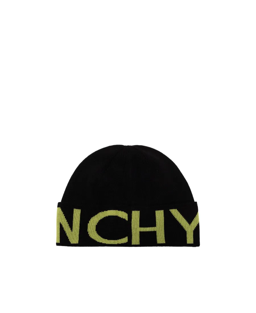 Logo Intarsia-Knit Wool Beanie