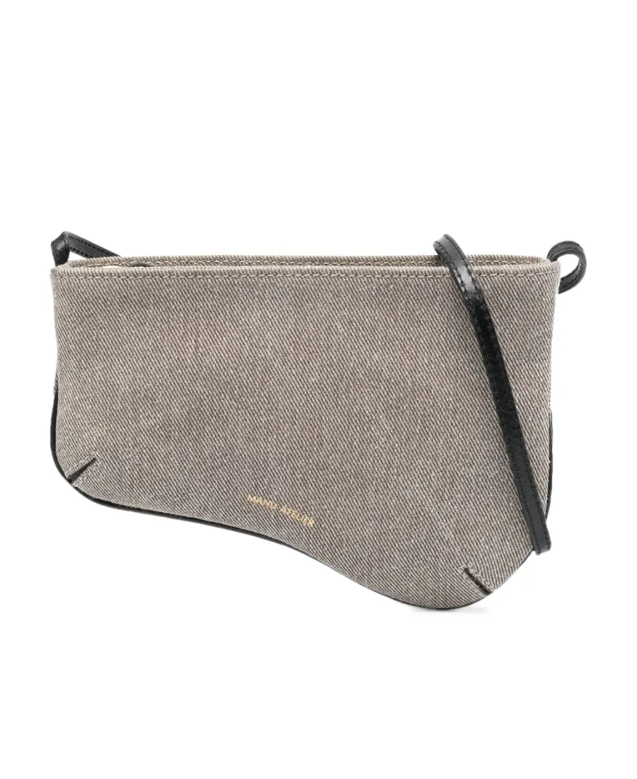 Manu Atelier Curve Edge Zipped Shoulder Bag