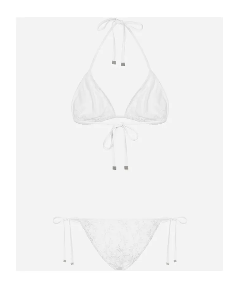 Dolce & Gabbana Broderie Anglaise Triangle Bikini