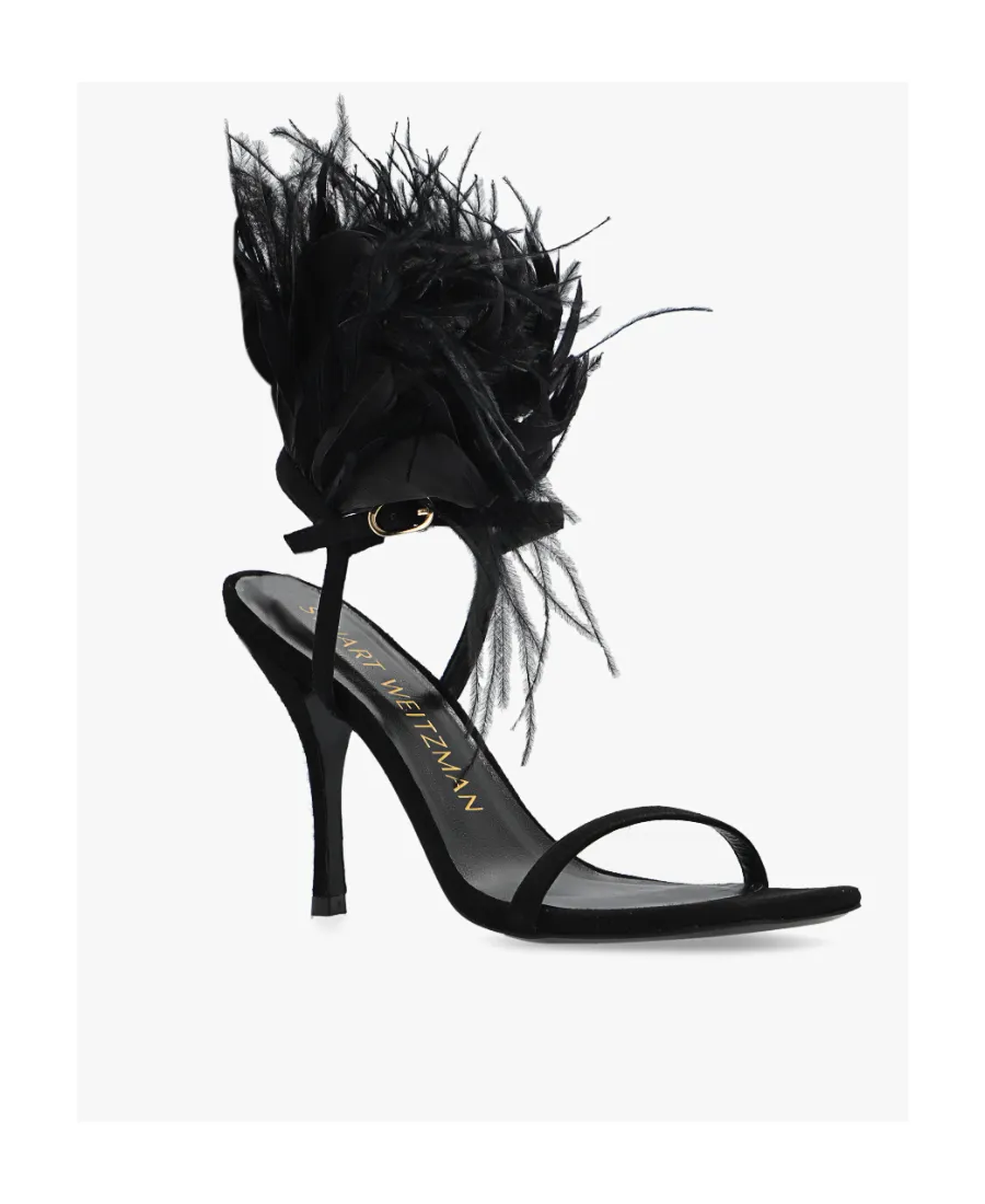 Feather High-Heeled Sandals
