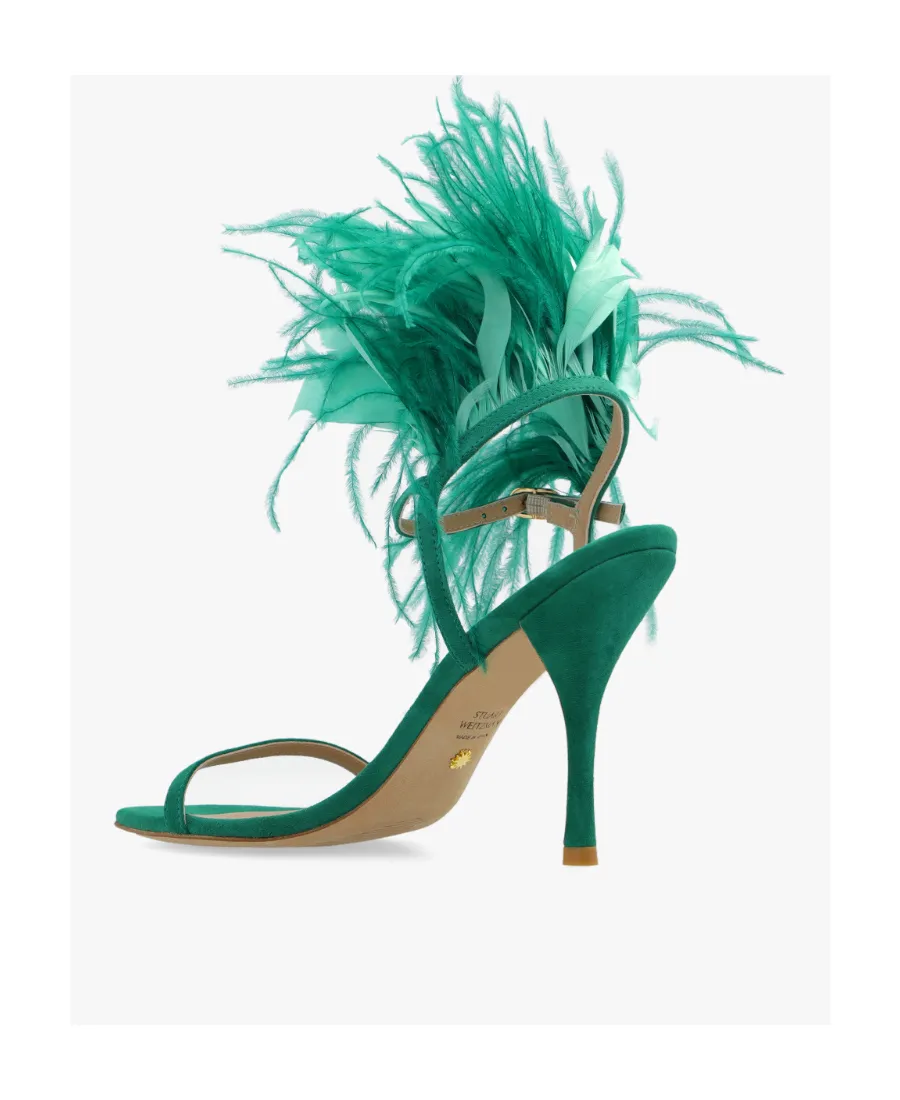Feather High-Heeled Sandals