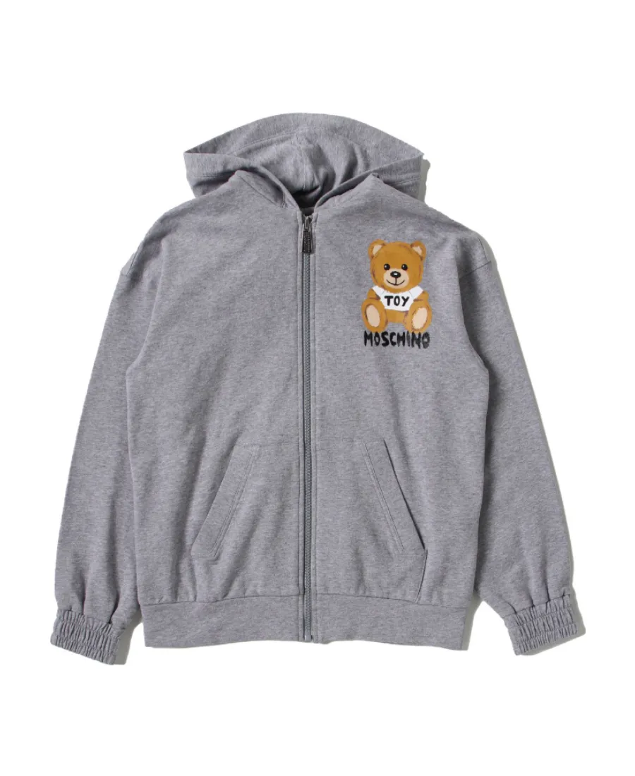 Teddy Bear Zippered Hooded Hoodie