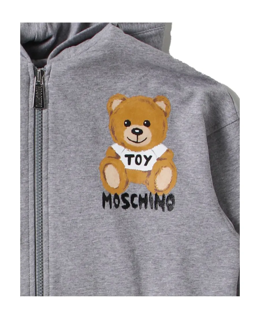 Teddy Bear Zippered Hooded Hoodie