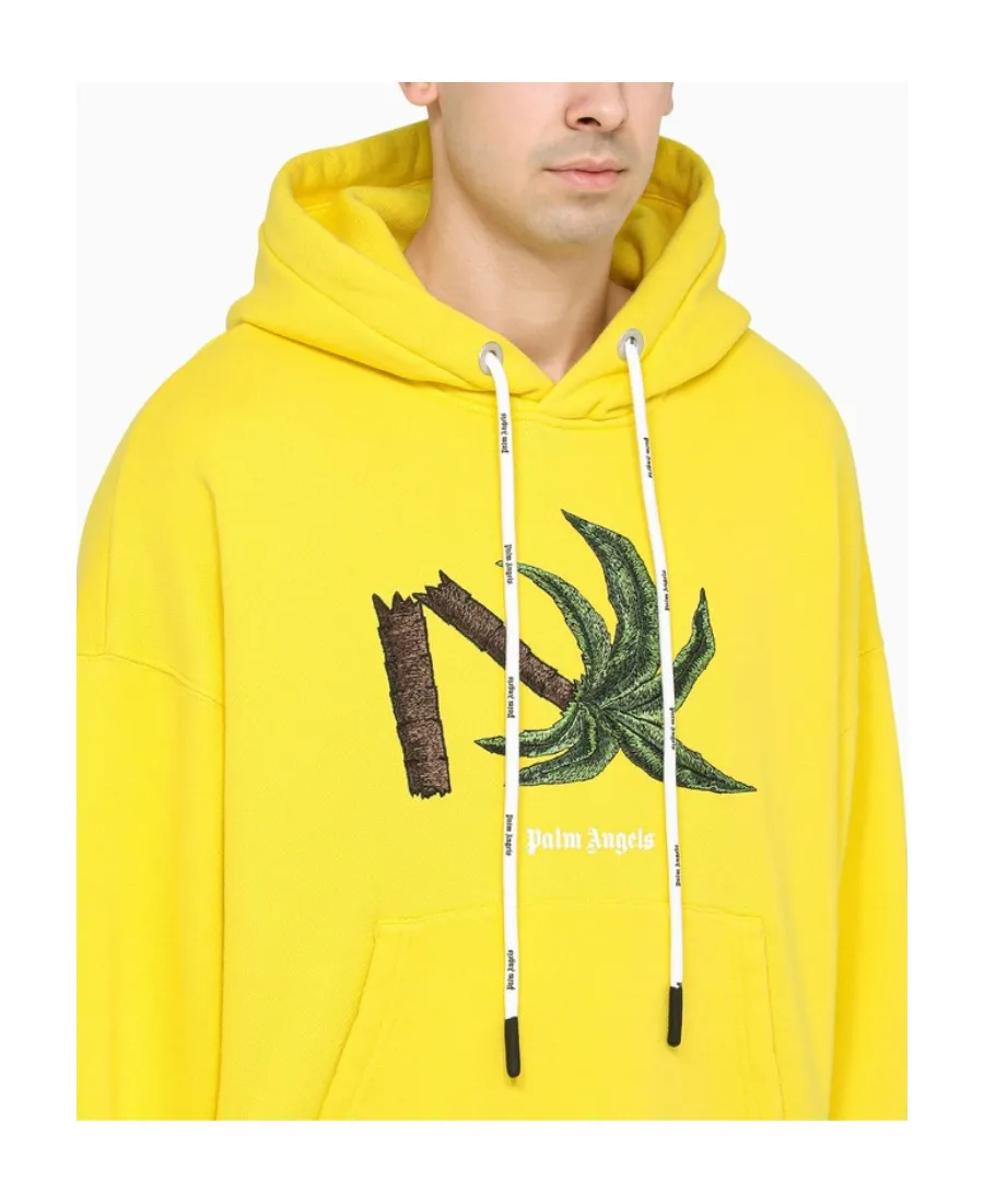 Palm Angels Palm Embroidered Drawstring Hoodie