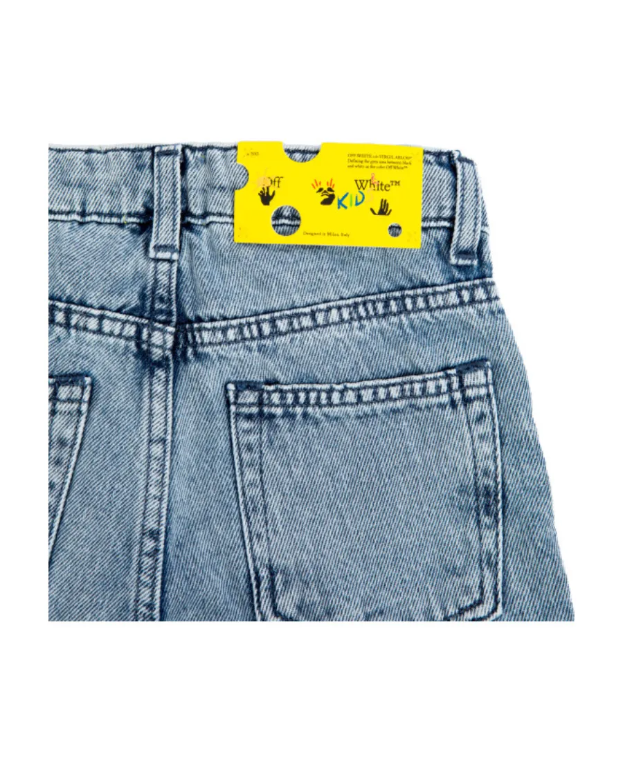 Off-White Kids Diag-Stripe Printed Denim Jacket