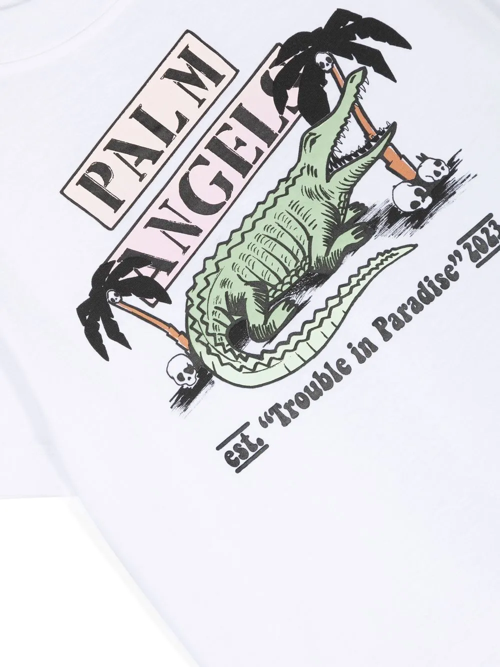 Palm Angels Kids Graphic Printed Crewneck T-Shirt
