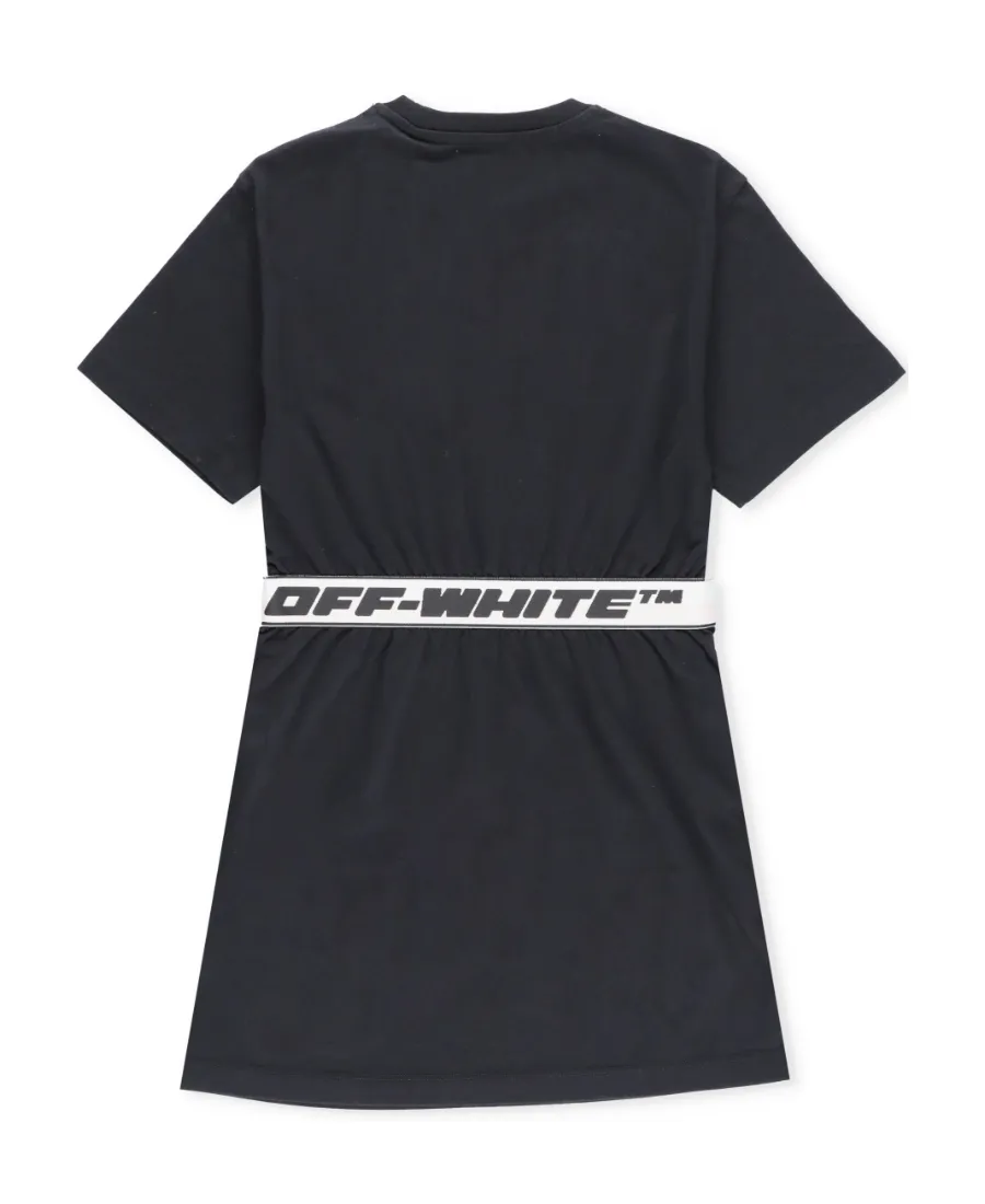 Off-White Kids Logo Waistband Short-Sleeved Dress