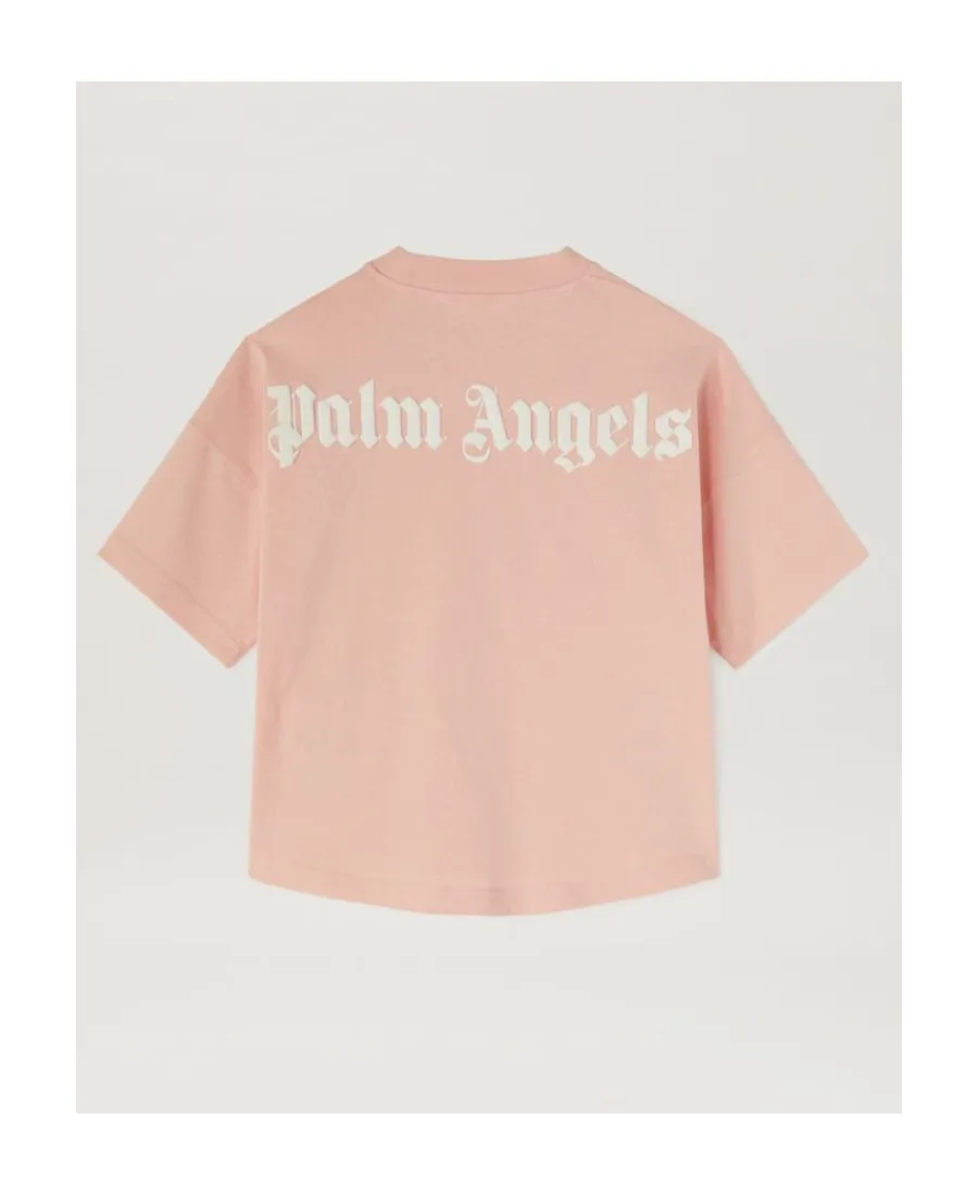 Palm Angels Kids Logo Printed Crewneck T-Shirt